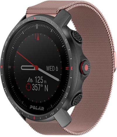 Strap-it Milanees smartwatch bandje - geschikt voor Polar Vantage M / M2 / M3 / Vantage V3 / Grit X / Grit X Pro / Grit X2 Pro - roze