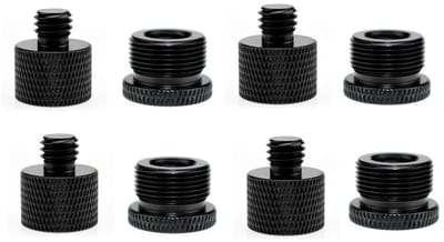 Dailygoods - Set van 8 Schroefadapters voor Microfoonstatief