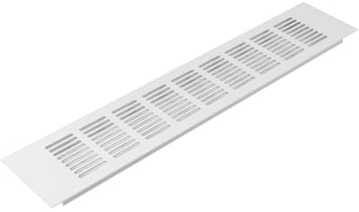 Rechthoekig ventilatierooster voor luchttoevoer, aluminium, 400 x 80 mm - voor vloer, muur en deurkanaal