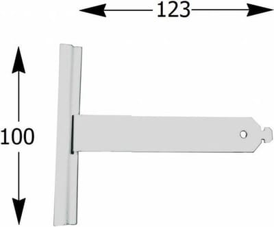 Selve Ophangveer rolluik, lengte 123 t/m 198 mm, mini-E profiel - Rolluik ophangveren