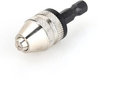 Keyless Hex Shank Adapter 1/4 Inch, Mini Converter voor Boormachines, Snelle Ontgrendeling, 0.3-3.6 mm, Ideaal voor Precisiewerk