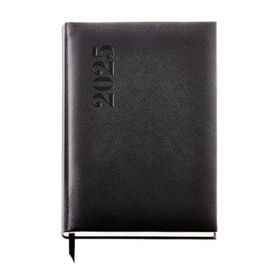 Kalender 2025 - Jaarplanner met Dagoverzicht en Lijndeksel - 80 g/m² Papier - Meertalig (Spaans, Engels, Portugees) - Compact Formaat 155 x 213 mm