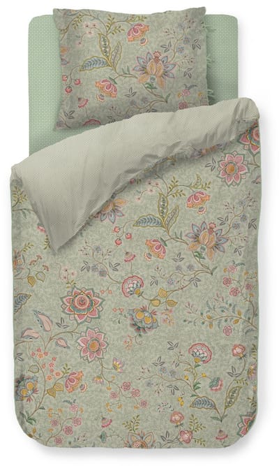Pip Studio Mumbai Morning kussensloop - Licht groen - 60 x 70 cm