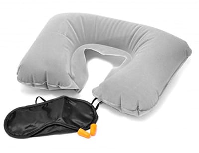 Go Go Gadget - 2x Reisset - Opblaasbaar nekkussen - Oogmasker - Oordopjes