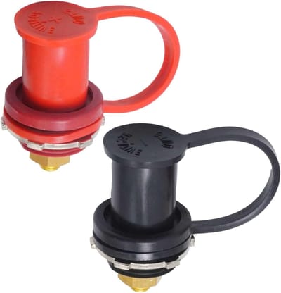 Batterijlaadzuil Set - Accuklemmen - Voertuig Onderhoud - Waterdichte Afdekking - 250A - Zwart en Rood