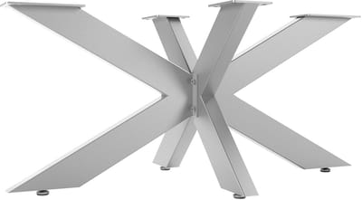SOTECH tafelonderstel SPIDER / Tafelpoten van geborsteld echt roestvrij staal / Tafelpoten 430 x 980 x 580 mm / Eenvoudige montage