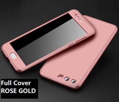 360-graden Frosting Beschermhoesje Set voor Huawei P10 _ Roze Goud