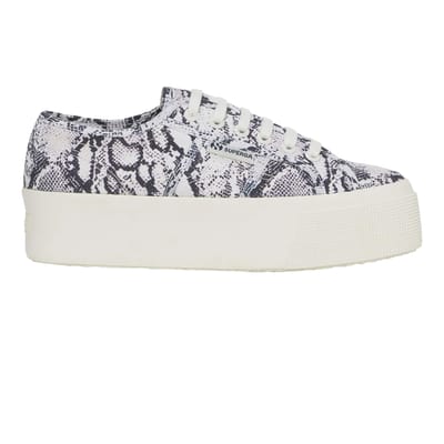Superga Dames/Dames 2790 Slangenprint Trainers (Wit Avorio/Navy)