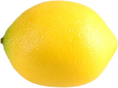 Kunstfruit - citroen - geel - 7 cm - namaak/nep fruit - verzwaard - kunststof decoratie
