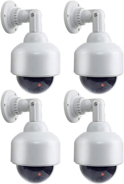 Dome Camera Dummy - Bewakingscamera Nep - Diefstal Afschrikken - Knipperend LED Licht - 360 Graden - Wit