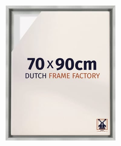 Baklijst 70x90 cm - Zilver Mat - Geschikt voor Canvasdoek - MDF Baklijst Lausanne