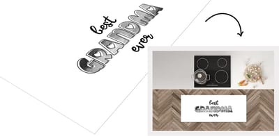 Keukenloper - Loper keuken - Spreuken - Quotes Best Grandma Ever - Oma - Moederdag cadeautjes - zwart wit - 120x50 cm - Keukenloper vinyl