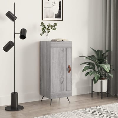 vidaXL - Dressoir - 34,5x34x90 - cm - bewerkt - hout - grijs - sonoma - eikenkleurig