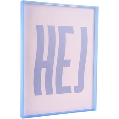 Present Time Wanddecoratie Hej Large - Paars - 3x31x41cm - Modern