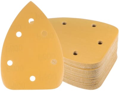 Dailygoods- Schuurpapier Set 40 Stuks - Schuurpapier Driehoek 9,9 inch x 5,9 inch - Korrel 600 - Antistatisch - Geschikt voor Hout/Metaal - Hoogwaardig Aluminiumoxide - Schuurbladen