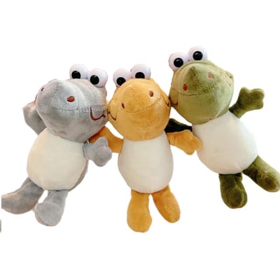 30 pièces/lot 12 cm Nouveaux jouets en peluche Crocodile pendentifs petit animal Crocodile poupée porte-clés cadeaux beige