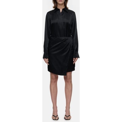 Closed Short Wrap Dress Black Größe: L | Blusenkleider Outlet | Damen | Schwarz