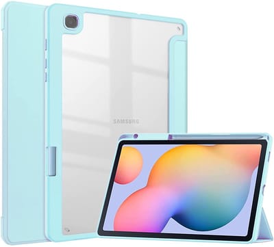 EtuiTab Clear Smart Pencil - Tablethoes - Samsung Galaxy Tab S6 Lite - Blauw - Eco-leder en TPU