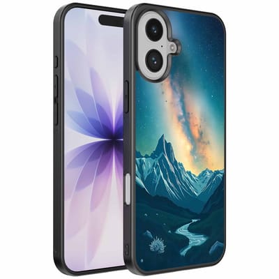 Geschikt voor iPhone 17 Telefoonhoesje met Sterrenhemel Opdruk - TPU Backcover Case With Space And Milkyway Design - Smartphonica geschikt voor iPhone 17