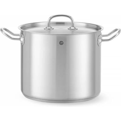 HENDI Hoge kookpan met deksel – 9L – inductiegeschikt – koelblijvende handgrepen – ⌀240x(H)200mm