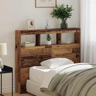 vidaXL Hoofdbord met plank Oud Hout 120 x 17 x 102 cm Bewerkt hout