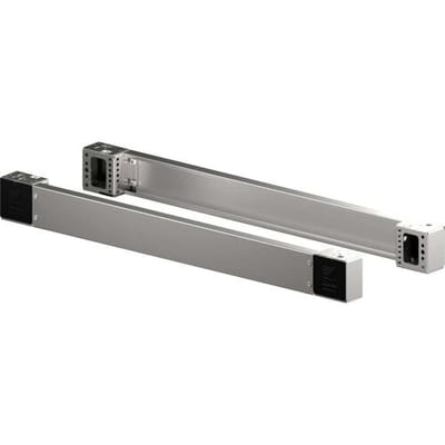Rittal 8660052 VX-hoekstuk met afdekking, voor/achter, H: 100 mm, voor B: 1000 mm, roestvrij staal Sokkelverbinding RVS, ABS 2 stuk(s)