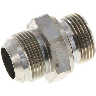 JIC  Dubbele Nippel G1'' X UN 1-5/16''-12 Staal NBR 170bar
