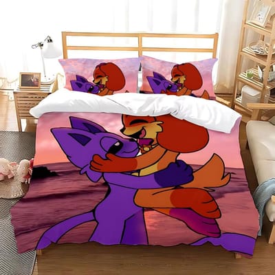 3D Print Game CatNap x DogDay Beddengoedsets Dekbed Quilt Bedovertrek Dekbedovertrek Kussensloop 2-3 Delige Sets Slaapkamerdecoratie US King 264x228cm