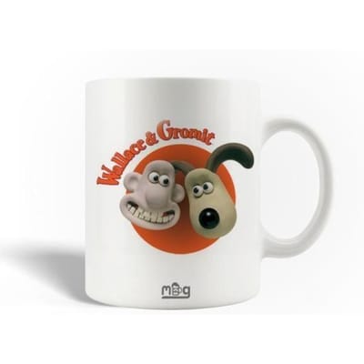Mug en Céramique - Wallace et Gromit - Shaun le Mouton - 30cl - Compatible Lave-Vaisselle - Blanc