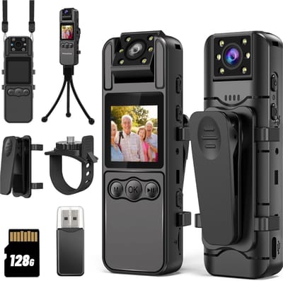 REN®Bodycam -Body cam - Body camera - Voor Helm Of Borst, Fietsen, Motorrijden, Skiën,- 8cm x 2cm x 3cm; 230g