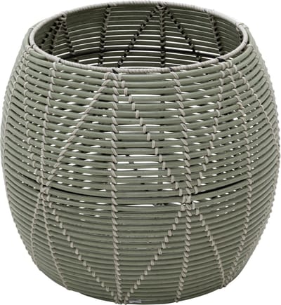 Les - Birma poef wicker ø46x40cm - groen