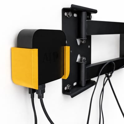 Muurbeugel Geschikt voor Apple TV 4K (1e & 2e generatie) en Apple TV HD – Onzichtbare Wall Mount – Kabelmanagement – Goud