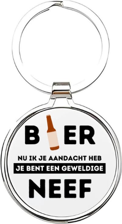 Akyol - je bent een geweldige neef Sleutelhanger - Neef - de leukste neef - neef sleutelhanger - nicht sleutelhanger - sleutelhanger voor neven - familie sleutelhanger - verjaardagscadeautje - cadeau voor de liefste neef - cousin - 4 x 7,5 CM