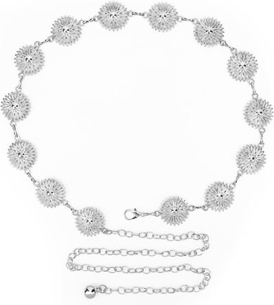 Stijlvolle Plus Size Kettingriem voor Vrouwen, Verstelbare Lange Body Chain, Dikke Metalen Riem voor Taille en Buik, 47 Inch