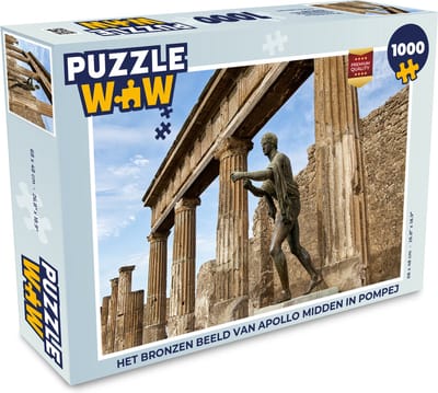 Puzzel Het bronzen beeld van Apollo midden in Pompeji - Legpuzzel - Puzzel 1000 stukjes volwassenen