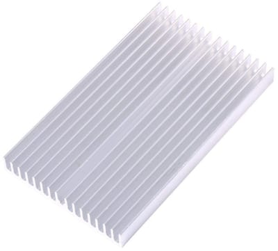Aluminium Koeler 100x60x10mm voor IC LED Transistor