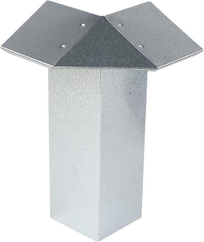 Hoekverbinder 90 graden - Hoekelement sierhekwerk - Bloembed omranden - Thermisch verzinkt staal - 100 cm - Zilver
