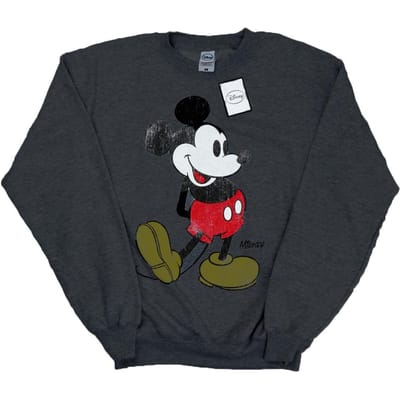 Disney Heren Mickey Mouse Classic Kick Sweatshirt (Donkere Heide)