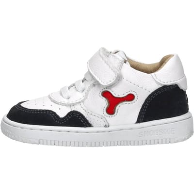 Shoesme Bn24s012 Lage sneakers - Leren Sneaker - Jongens - Wit - Maat 20