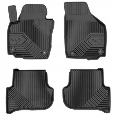 Frogum No.77 - Automatten set - Geschikt voor Skoda Yeti 2009-2017 - TPE Rubber - 4-delig - Zwart