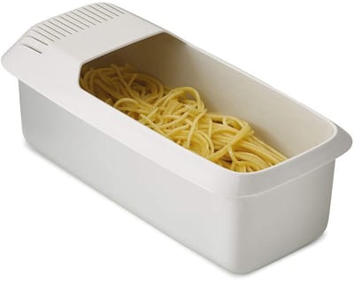 Dailygoods- Pastakoker Magnetron - Eiernoedels/Lasagne-noedels - Kunststof - Vaatwasserbestendig - 30x14x10CM - Efficiënt Koken - Pastamaker