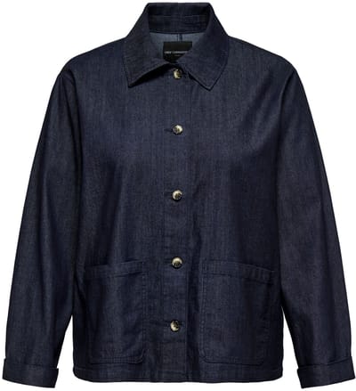 ONLY CARMAKOMA - CARASHBY SHIRT LS JACKET DNM QYT - Meisjes - Gewatteerde jassen
