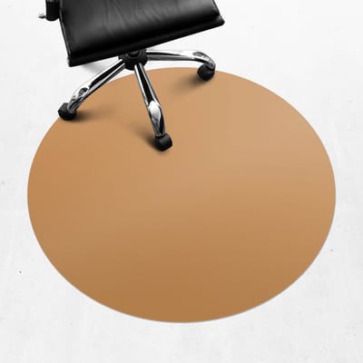 Wallfluent - Vloerbeschermer Honingklei - 100 cm - Oranje Vloerbeschermer Bureaustoel - Rond - Vloerbeschermer PVC-Computer Stoel Mat-Werkplekdecoraties - Pastel- en aardse kleuren