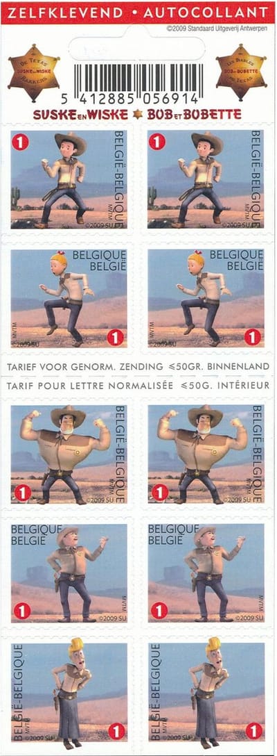 Bpost - Strips - 10 postzegels tarief 1 - Verzending België - Suske en Wiske