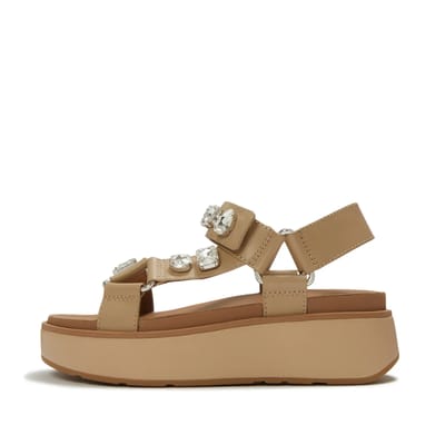 FitFlop FitFlop Gen-FF Max Ultra-Jewel Leather Back-Strap Sandals BEIGE - Maat 42