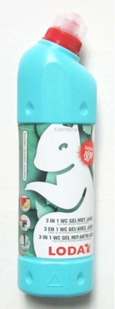 Loda wc gel 3 in 1 Javel-Eucalyptus - 6 x 750 ml - Bleekt Reinigt en Ontgeurt