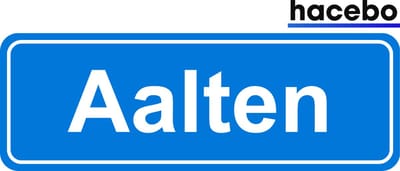 Hacebo - Plaatsnaam Sticker - 29x10 CM - Aalten sticker - Verkeersborden sticker - grappige cadeaus - Aalten