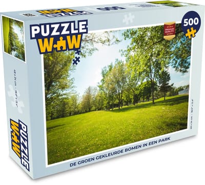 Puzzel De groen gekleurde bomen in een park - Legpuzzel - Puzzel 500 stukjes