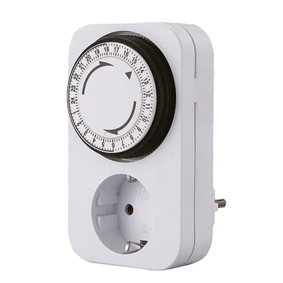 BACHMANN mechanische timer 24 uur, Mechanische timer 24u 1GD/1A-1 wit