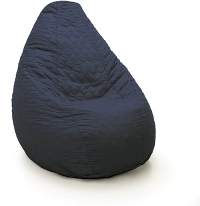 Drop & Sit - compacte zitzak - tijdloos gewatteerd nylon - donker blauw - 180L